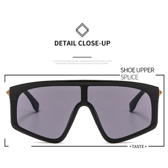 Women Luxury Rivet Oversize Sunglass - Picture 2 of 7